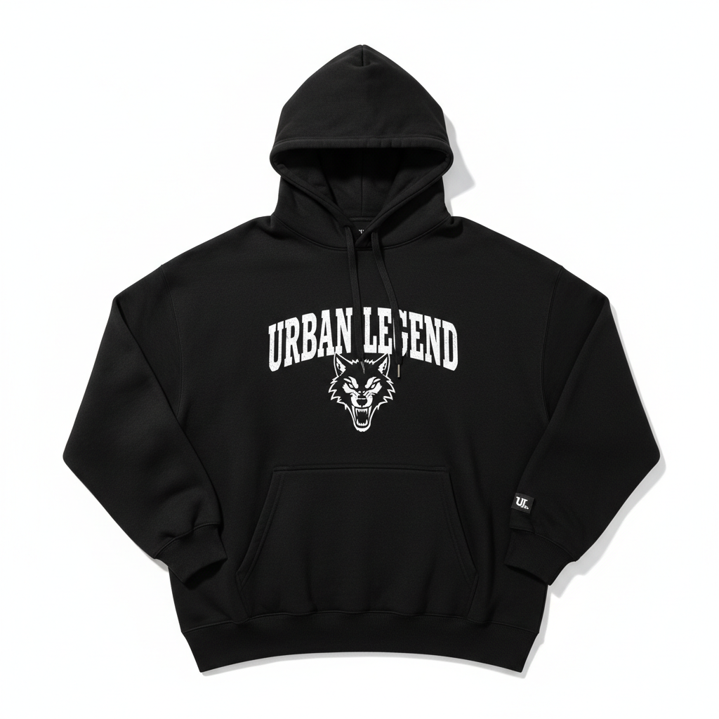 DripGodz Oversized Hoodie Black