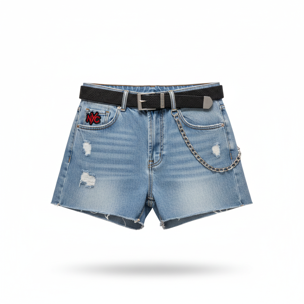 DripGodz Denim Shorts Light Wash