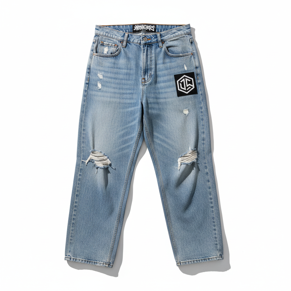 DripGodz Baggy Jeans Light Wash