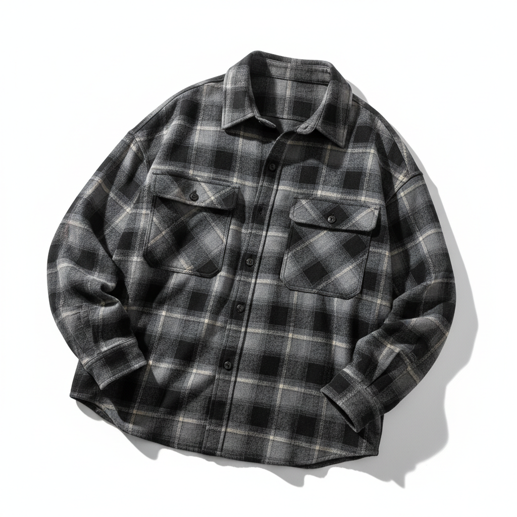 Dripgodz Flannel Shirt Grey Check