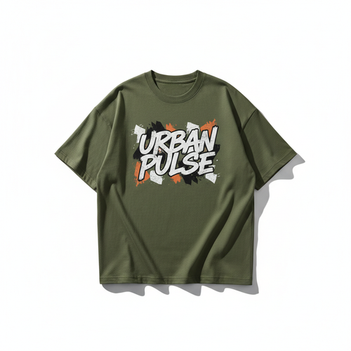 DripGodz Graphic Printed Tee Olive