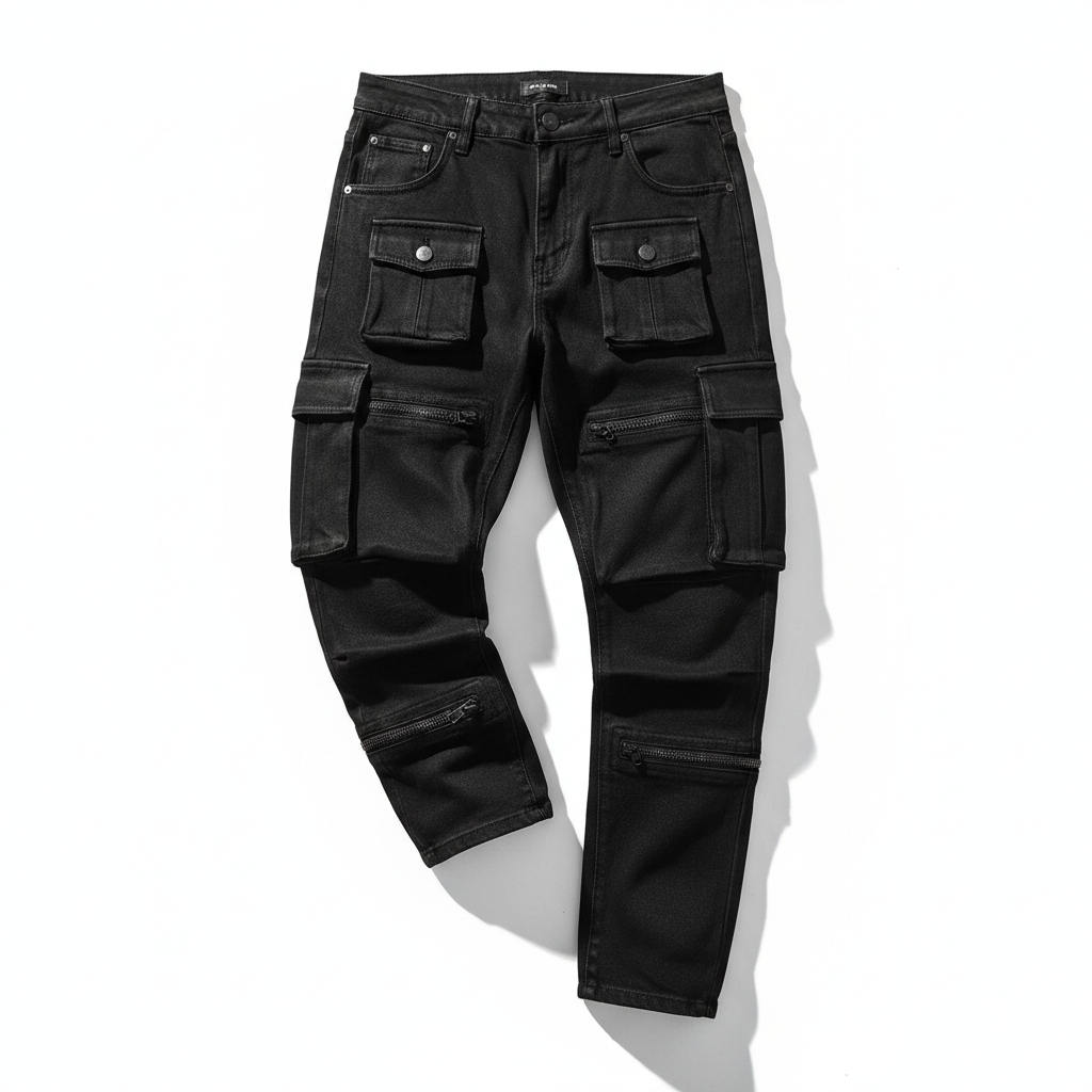 DripGodz Cargo Jeans Black