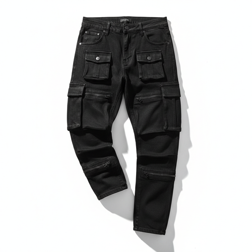 DripGodz Cargo Jeans Black